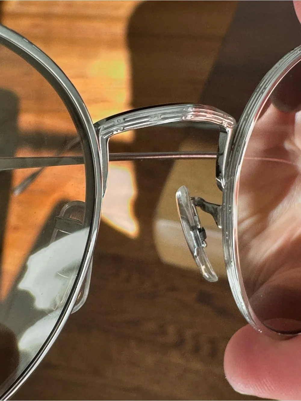 Oliver Peoples Altair Silver Frame Sunglasses with Brown Lenses